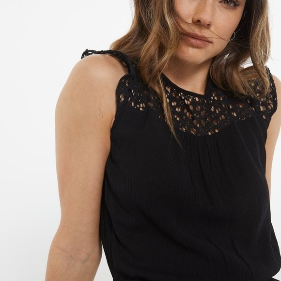 Flutter Sleeve Jumpsuit with Crochet Details - Picture 3 of 3